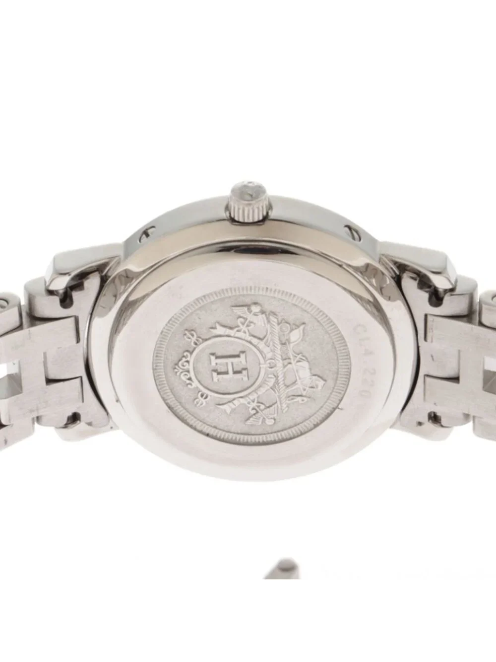 Hermes Clipper SS Watch Beige Dial